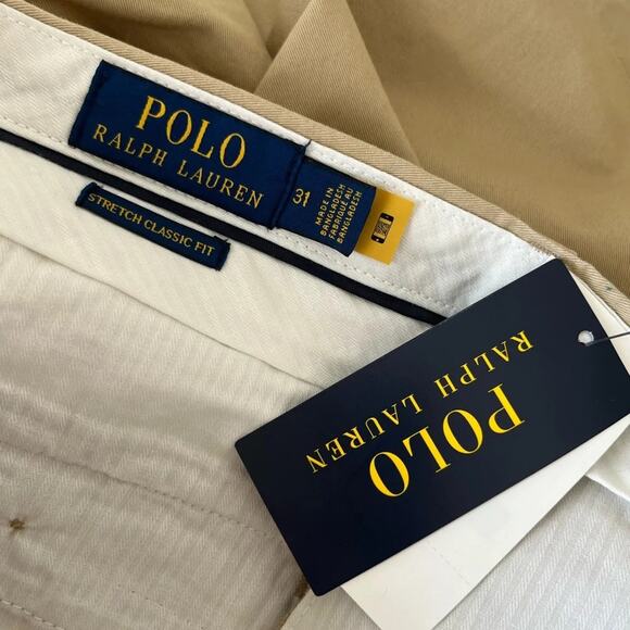 NEW Polo Ralph Lauren Newport classic fit stretch khaki shorts 31 - Picture 8 of 8